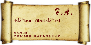 Héber Abelárd névjegykártya